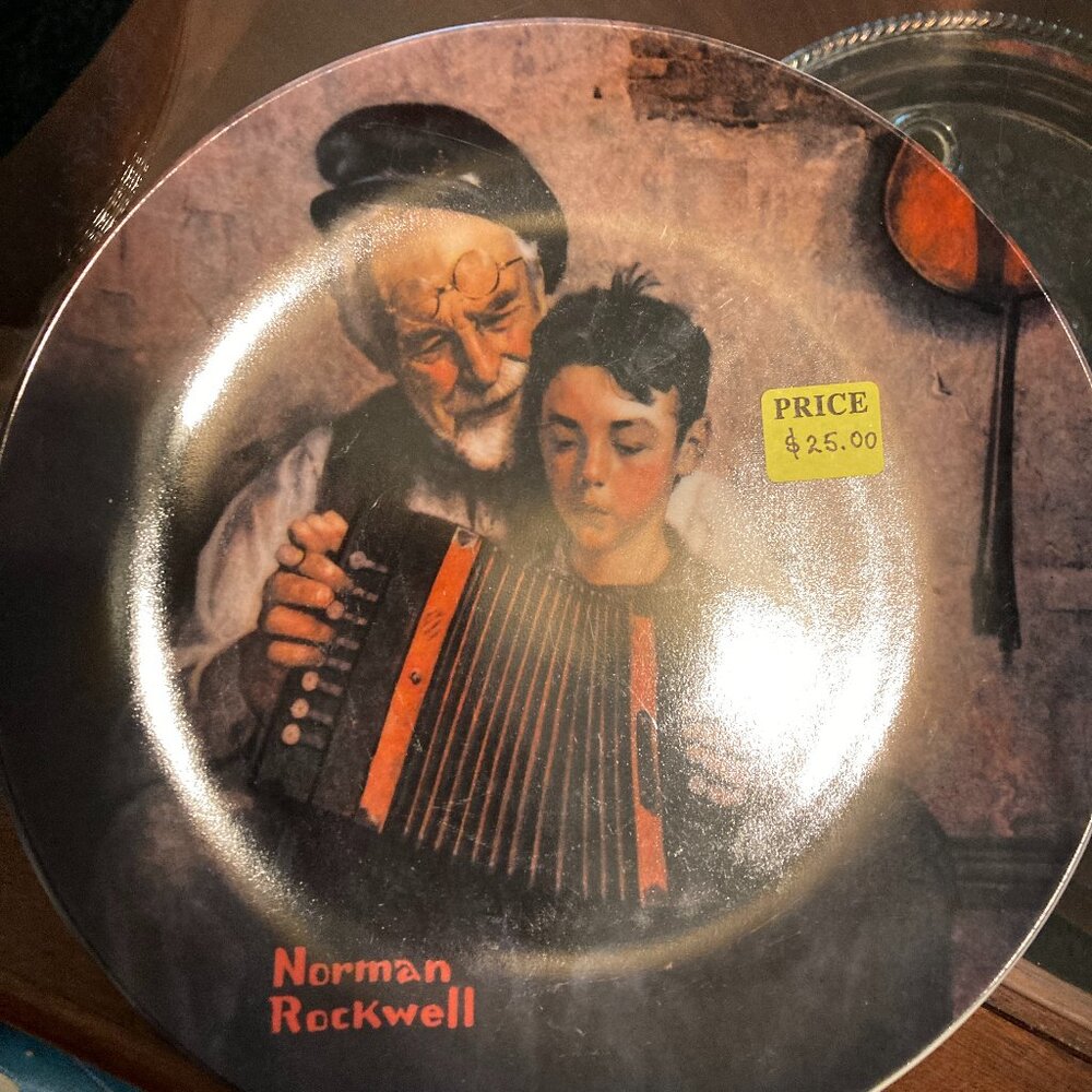 Vintage Norman Rockwell Plate, “The Music Maker” Rockwell Heritage Collection